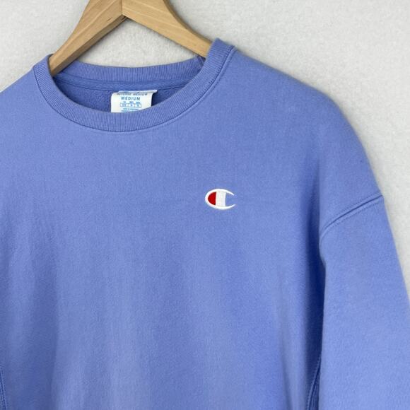 CHAMPION Sweatshirt Adult M REVERSE WEAVE Crewneck Fleece Y2K Pullover Blue - Picture 3 of 13